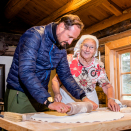 Marie Jøndal lærte Kronprins Haakon å bake lefse. Foto: Stian Lysberg Solum / NTB scanpix
